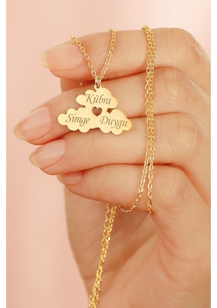 925 Ayar Gümüş Isimli Bulut Kolye