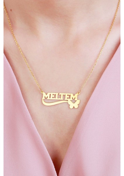 925 Ayar Gümüş Kelebekli Isimli Kolye fiyatları