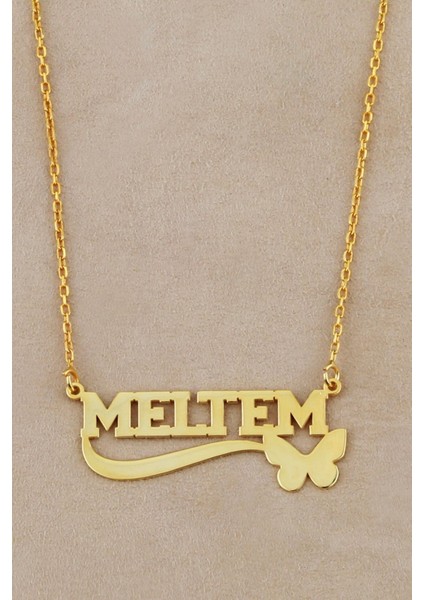 925 Ayar Gümüş Kelebekli Isimli Kolye modelleri