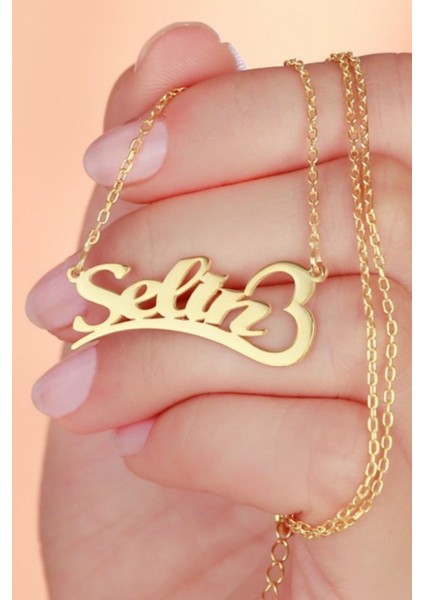 925 Ayar Gümüş Isimli Kalpli Kolye