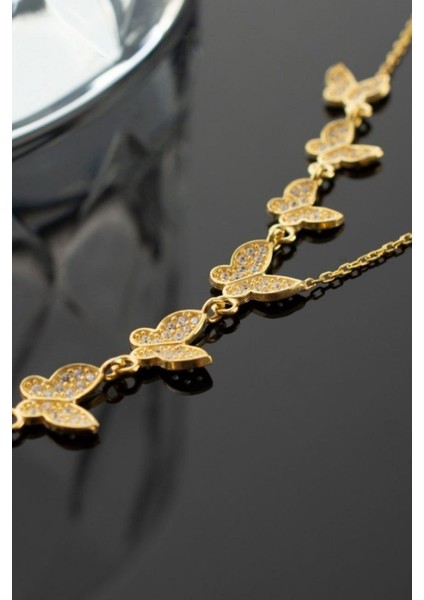 925 Ayar Gümüş Akışlı Kelebek Kolye indirimleri