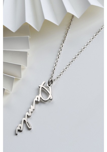 925 Ayar Gümüş Kişiye Özel Italik Isimli Kolye modelleri