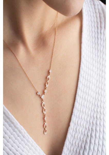 925 Ayar Gümüş Akışlı Sonsuzluk Kolye fırsatları