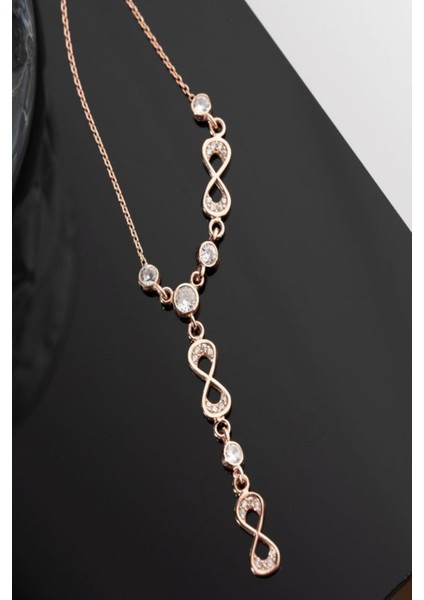 925 Ayar Gümüş Akışlı Sonsuzluk Kolye indirimleri