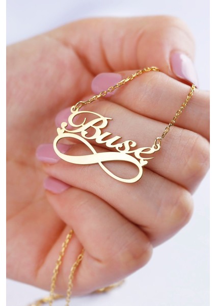 925 Ayar Gümüş Isimli Sonsuzluk Kolye