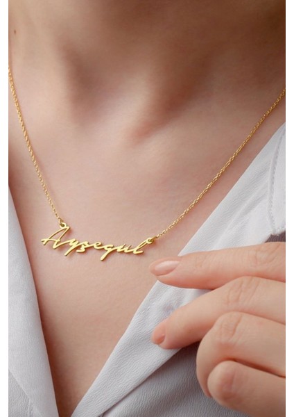 925 Ayar Gümüş El Yazılı Kişiye Özel Kolye fiyatları