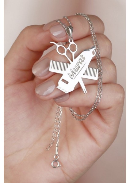 925 Ayar Gümüş Erkek Kuaför Kolyesi fiyatları