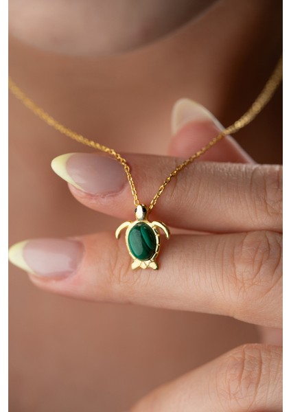 925 Ayar Gümüş Gold Kaplumbağa Kolye fiyatları