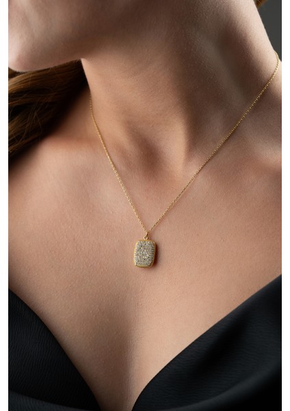 925 Ayar Gümüş Taşlı Isimli Kolye