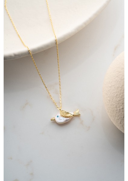 925 Ayar Gümüş Doğal Taş Kuş Kolye fırsatları