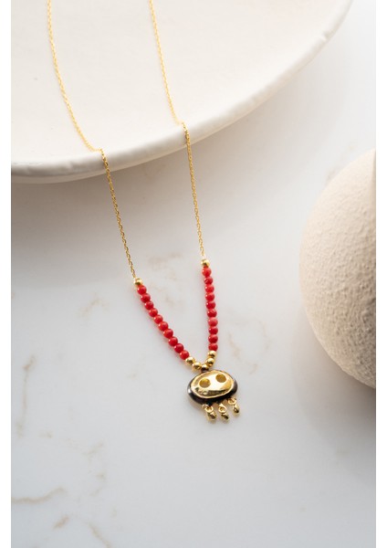 925 Ayar Gümüş Boncuklu Süryani Gözü Kolye modelleri