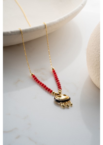 925 Ayar Gümüş Boncuklu Süryani Gözü Kolye fırsatları