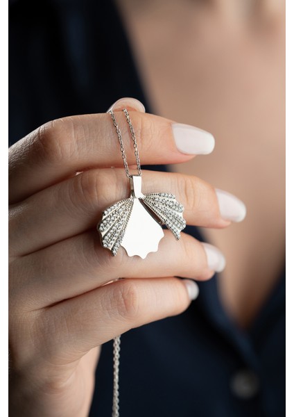 925 Ayar Gümüş Kişiye Özel Deniz Kabuğu Kolye modelleri