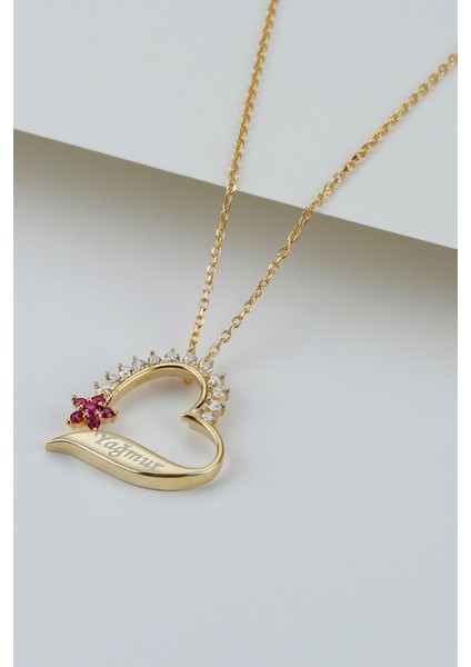 925 Ayar Gümüş Isimli Kalpli Kolye modelleri