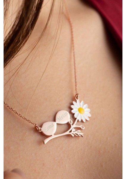 925 Ayar Gümüş Isimli Papatya Kolye fiyatları