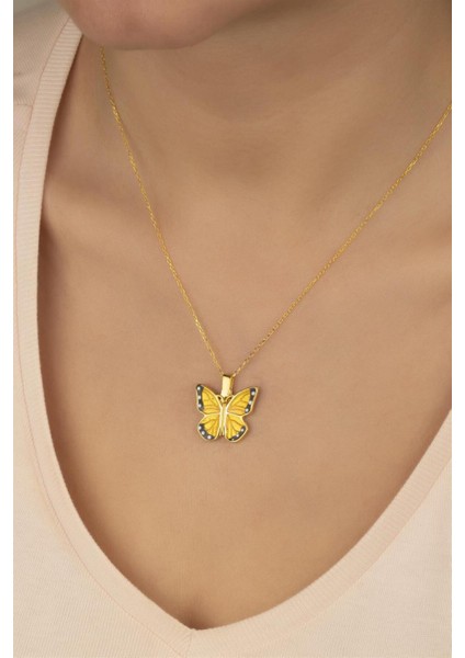 925 Ayar Gümüş Açılabilen Kelebek Kolye fırsatları