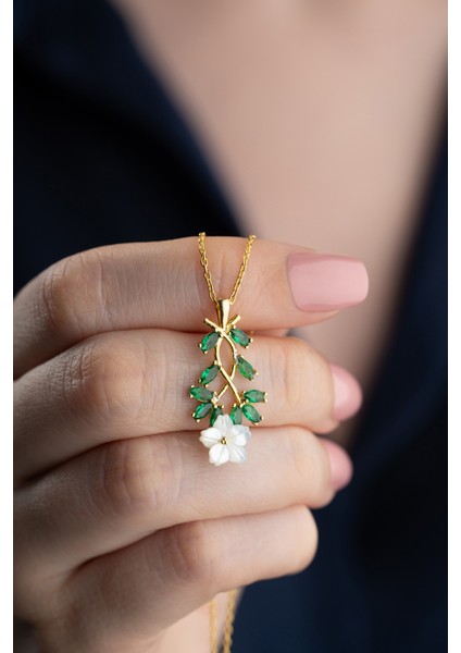 925 Ayar Gümüş Manolya Çiçeği Kolye fiyatları