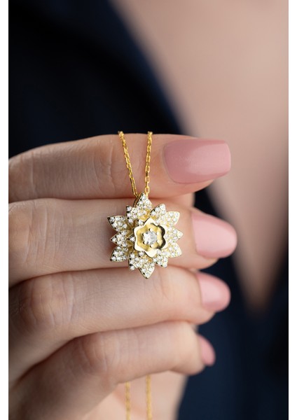 925 Ayar Gümüş Lotus Çiçeği Kolye fiyatları