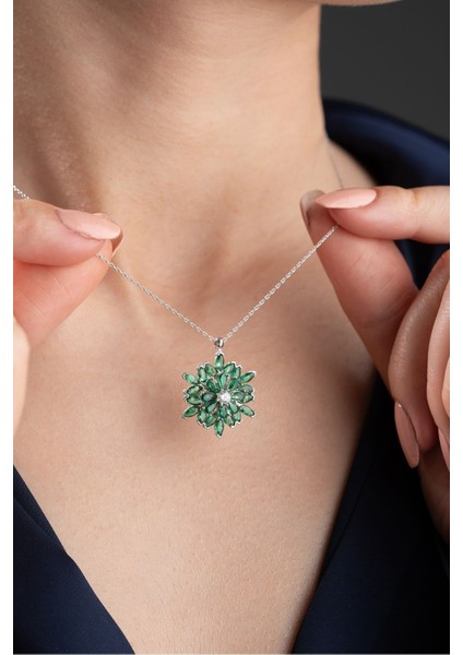 925 Ayar Gümüş Dönen Büyük Lotus Çiçeği Kolye fiyatları