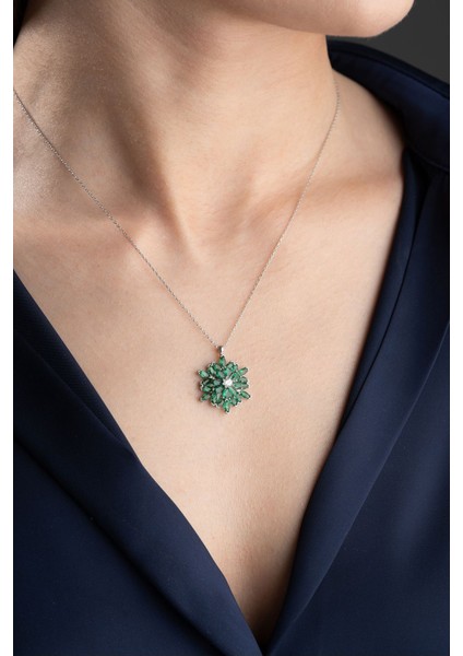 925 Ayar Gümüş Dönen Büyük Lotus Çiçeği Kolye indirimleri