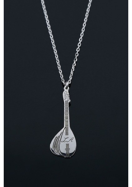 925 Ayar Gümüş Isimli Bağlama Saz Kolye modelleri