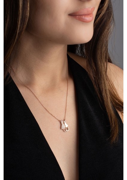 925 Ayar Gümüş Aşık Kedicikler Kolye modelleri