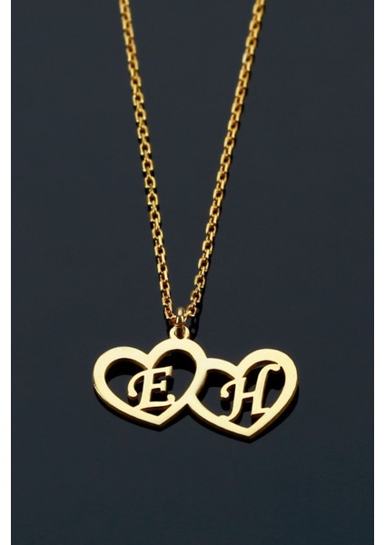 925 Ayar Gümüş Ikiz Kalpli Kolye indirimleri