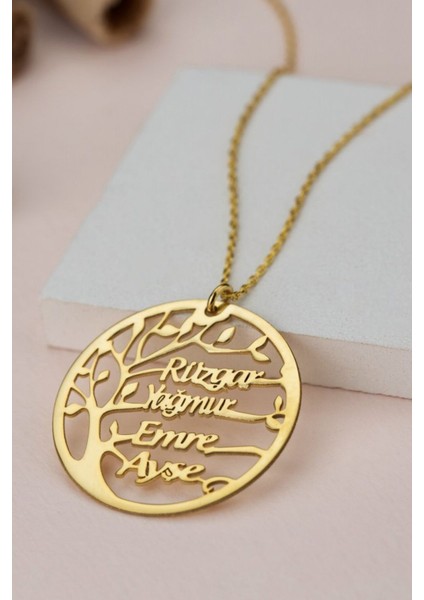 925 Ayar Gümüş Isimli Soy Ağacı Kolye modelleri