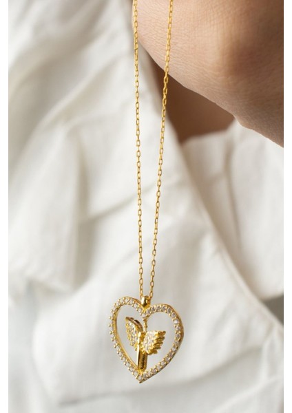 925 Ayar Gümüş Çift Taraflı Mikail Dönence Kolye