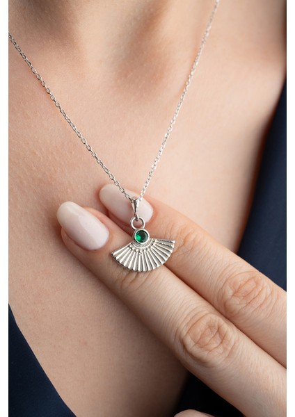 925 Ayar Gümüş Yelpaze Model Kolye fiyatları