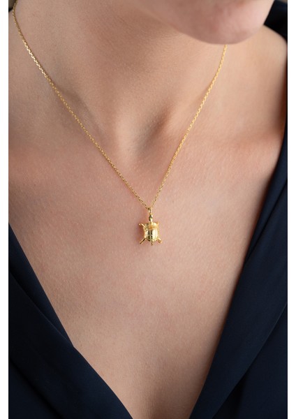 925 Ayar Gümüş Kaplumbağa Kolye