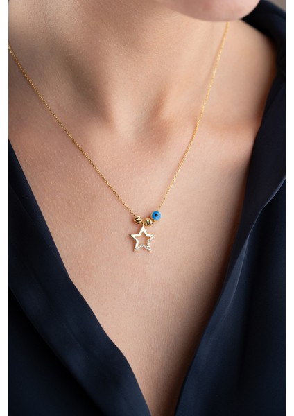 925 Ayar Gümüş Yıldız Kolye