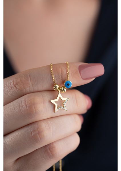 925 Ayar Gümüş Yıldız Kolye modelleri