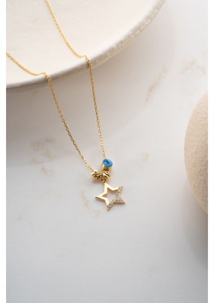 925 Ayar Gümüş Yıldız Kolye fırsatları