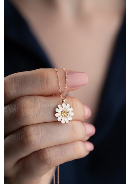 925 Ayar Gümüş Papatya Kolye fiyatları