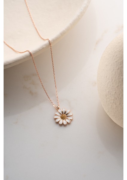 925 Ayar Gümüş Papatya Kolye indirimleri