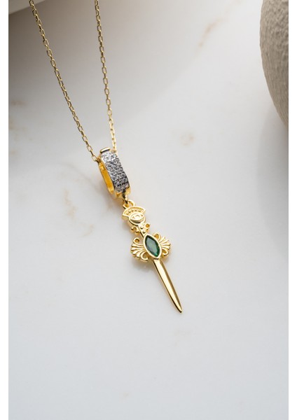 925 Ayar Gümüş Kılıç Kolye