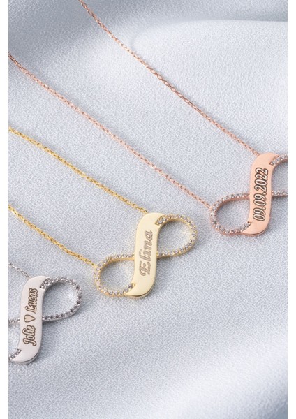 925 Ayar Gümüş Isimli Sonsuzluk Kolye