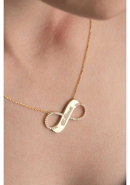 925 Ayar Gümüş Isimli Sonsuzluk Kolye modelleri