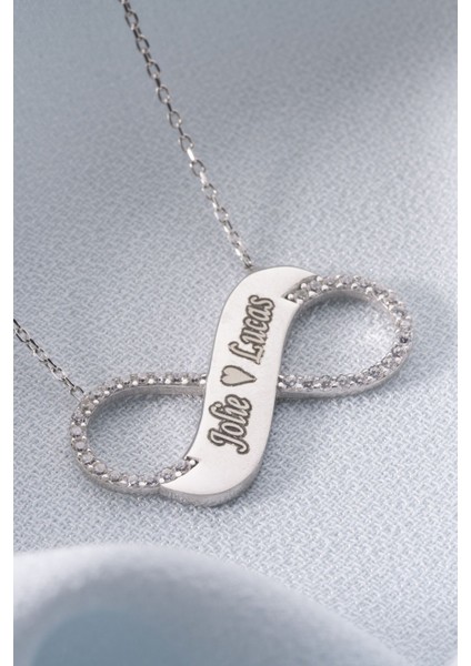 925 Ayar Gümüş Isimli Sonsuzluk Kolye fırsatları