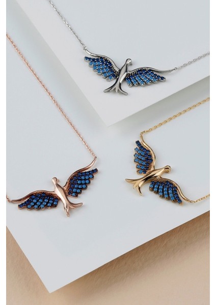 925 Ayar Gümüş Anka Kuşu Kolye fırsatları