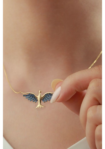 925 Ayar Gümüş Anka Kuşu Kolye indirimleri