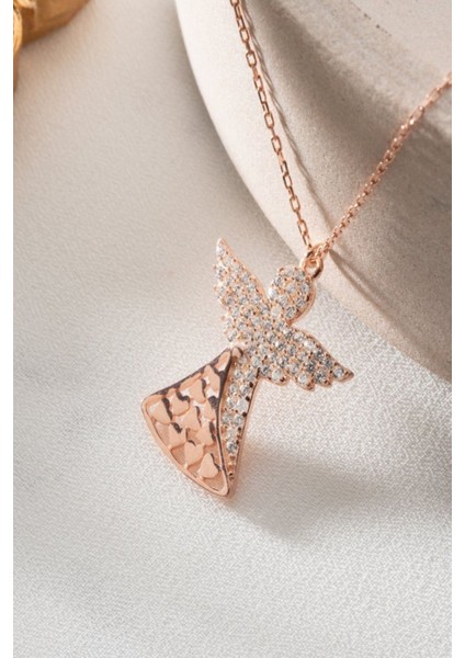 925 Ayar Kalpli Melek Kolye