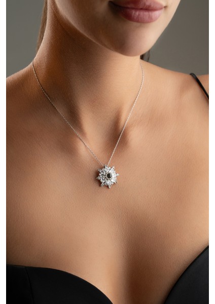 925 Ayar Gümüş 100 Dilde Seviyor Lotus Kolye fırsatları