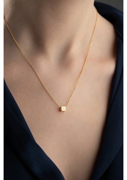 925 Ayar Gümüş Kişiye Özel Küp Harf Kolye fırsatları