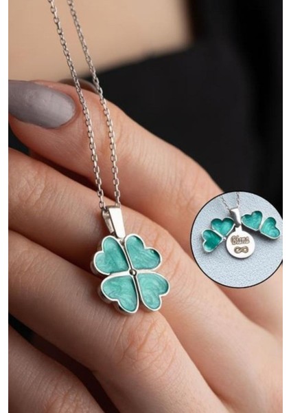 925 Ayar Gümüş Açılabilen Yonca Kolye fiyatları