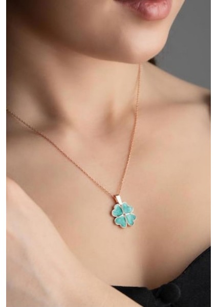 925 Ayar Gümüş Açılabilen Yonca Kolye fırsatları