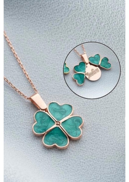 925 Ayar Gümüş Açılabilen Yonca Kolye indirimleri