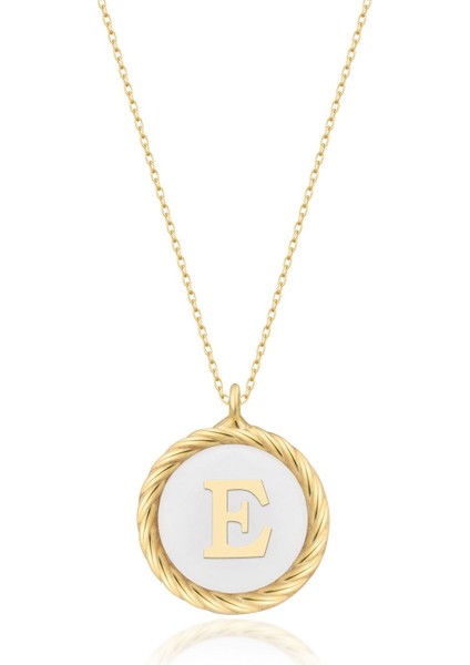 925 Ayar Gümüş Gold Harf Kolye modelleri