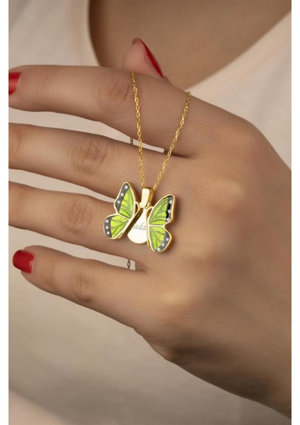 925 Ayar Gümüş Açılabilen Kelebek Kolye fiyatları